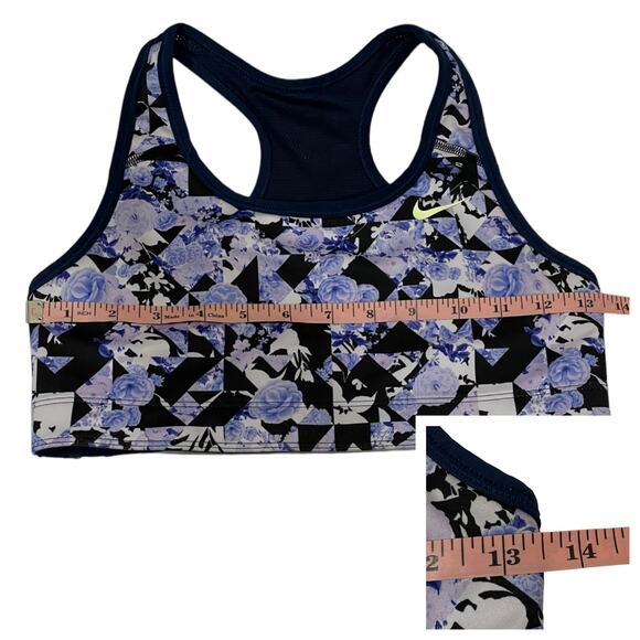 Nike Swoosh Printed Reversible Sports Bra Girls - Floral Multi - Large** - Picture 7 of 7